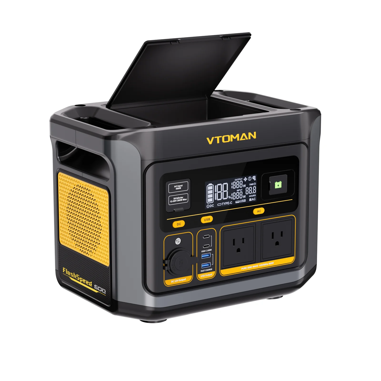 VTOMAN FlashSpeed 600/2047Wh with 200W Solar Panel - Image 3