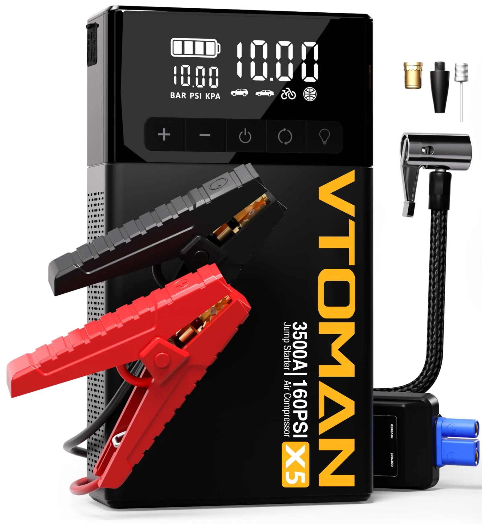VTOMAN X5 Jump Starter with Air Compressor